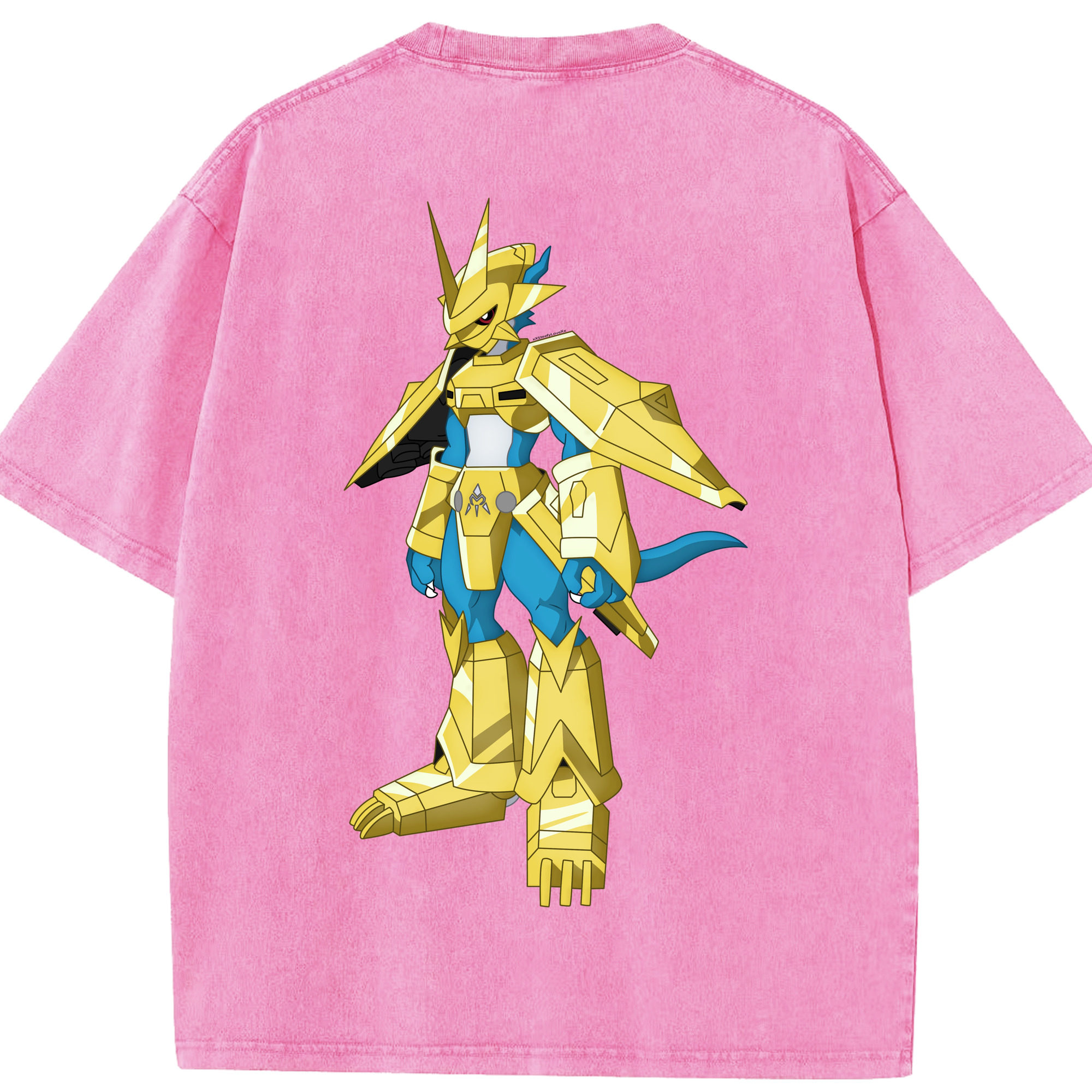 （画像用） Digimon デジタルモンスター/デジモン 綿100% ヴィンテージ風 半袖Tシャツ（背面プリント）